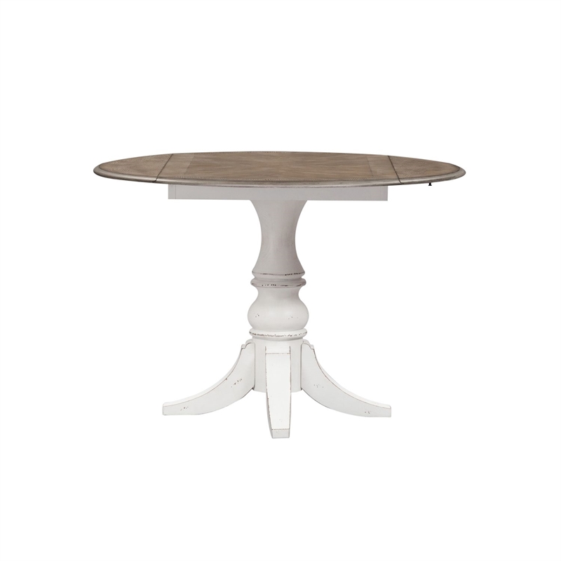 Liberty Furniture Magnolia Manor Opt 5 Piece Drop Leaf Dining Table Set - White