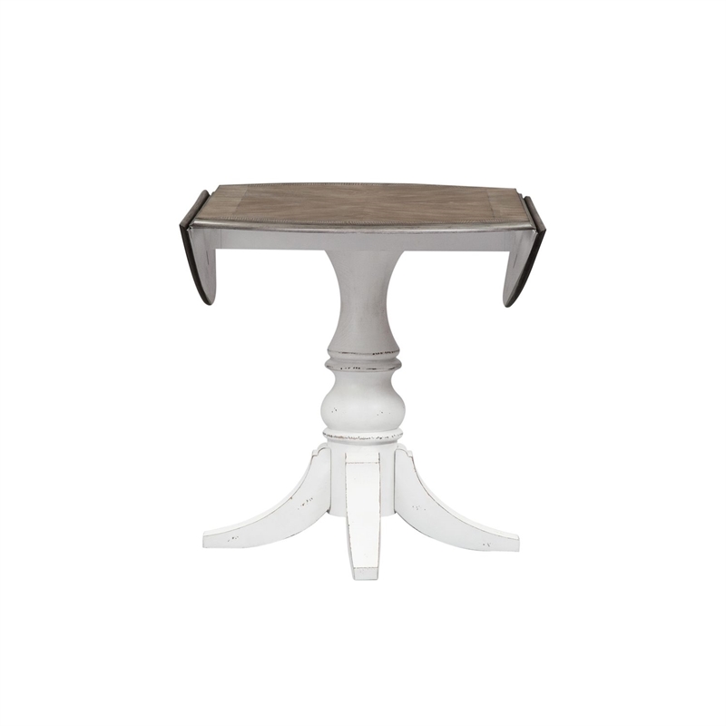 Liberty Furniture Magnolia Manor Opt 5 Piece Drop Leaf Dining Table Set - White