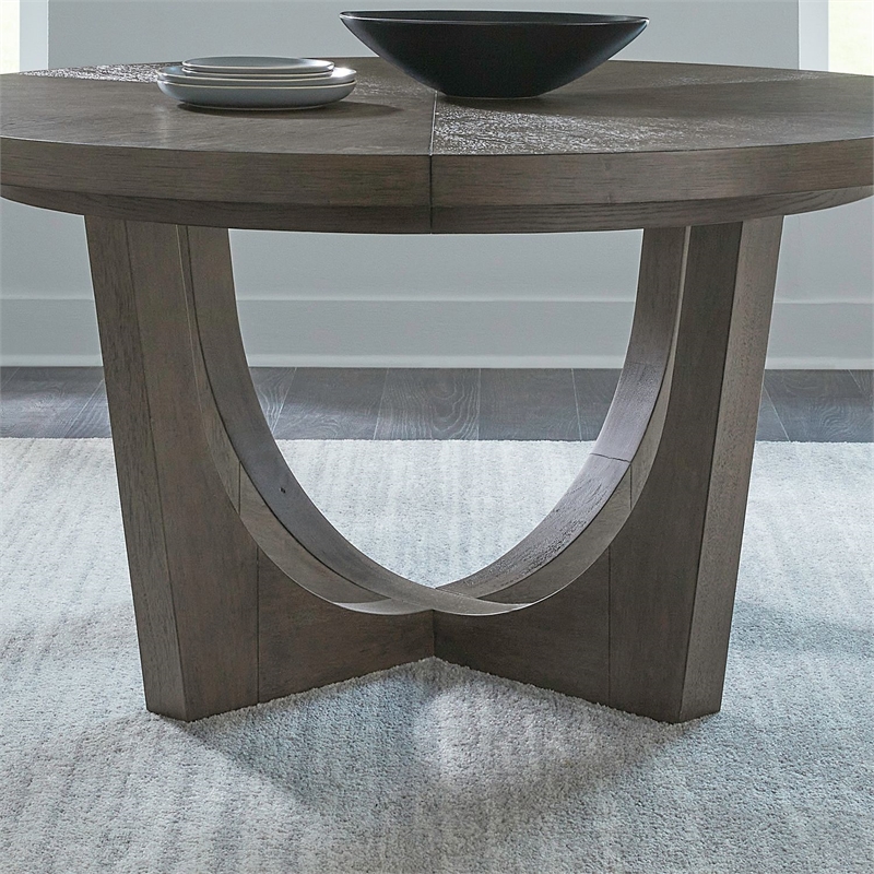 Liberty Furniture Cascade Falls 5 Piece Pedestal Table Dining Room Set - Brown