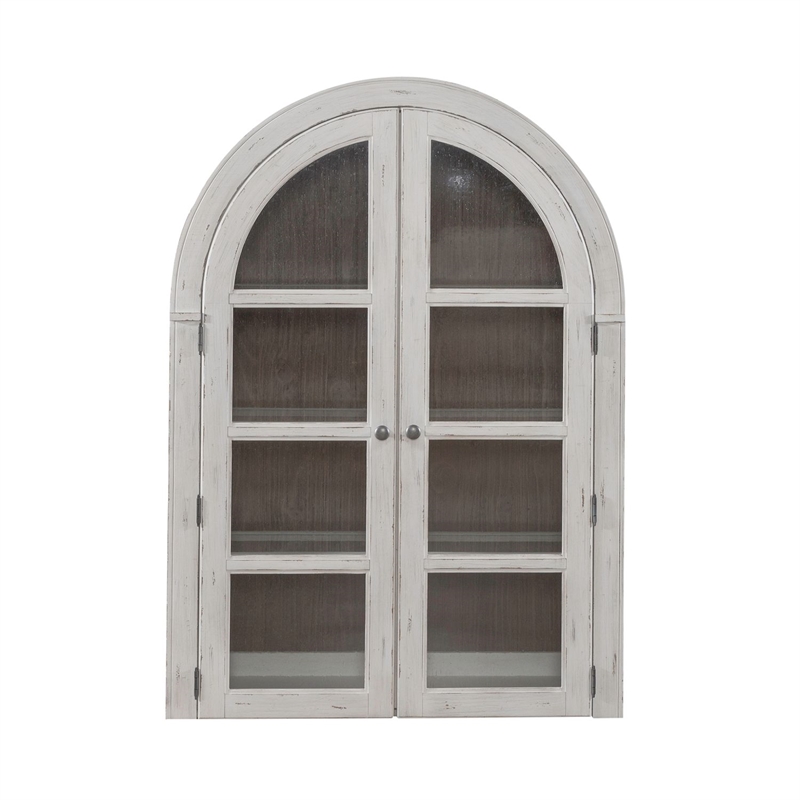 Liberty Furniture River Place Bunching Curio Cabinet Set Dining Storage White
