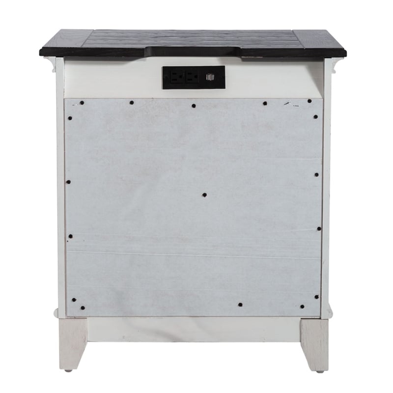 Liberty Furniture Allyson Park 2 Drawer Night Stand with Charging Station White