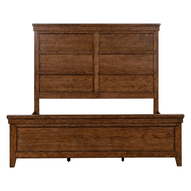 Liberty Furniture Carolina Park King Panel Bed Frame - Brown