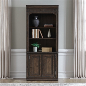 Liberty Furniture Providence Park Home Office Bunching Bookcase Brown Hickory Wood
