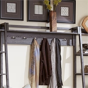 Liberty Furniture Mill Creek Wall Bridge with Hooks - Brown