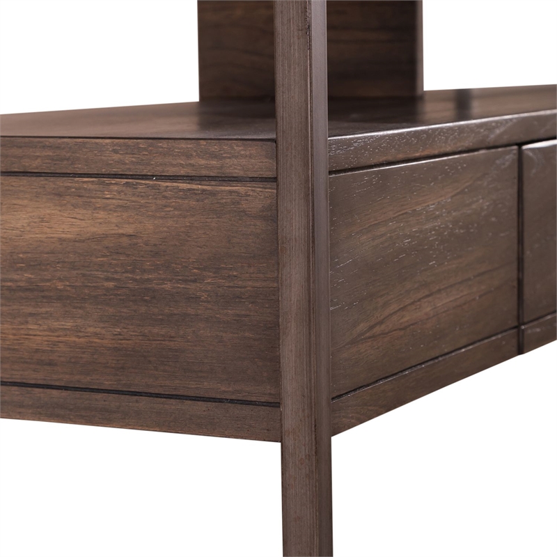 Liberty Furniture Jamestown Sofa Table Open Shelf Storage Drawer - Brown