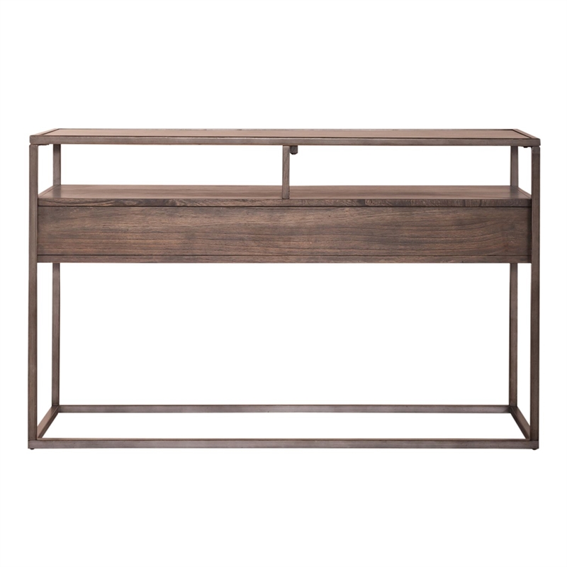 Liberty Furniture Jamestown Sofa Table Open Shelf Storage Drawer - Brown