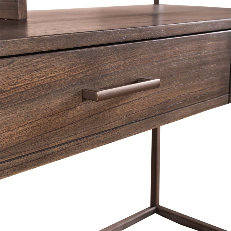 Liberty Furniture Jamestown Sofa Table Open Shelf Storage Drawer - Brown