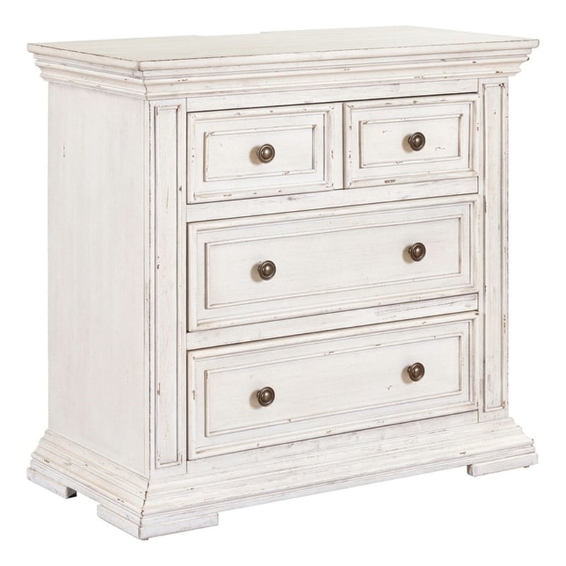 Liberty Furniture Big Valley Bedside Chest AC USB Charging Station - White