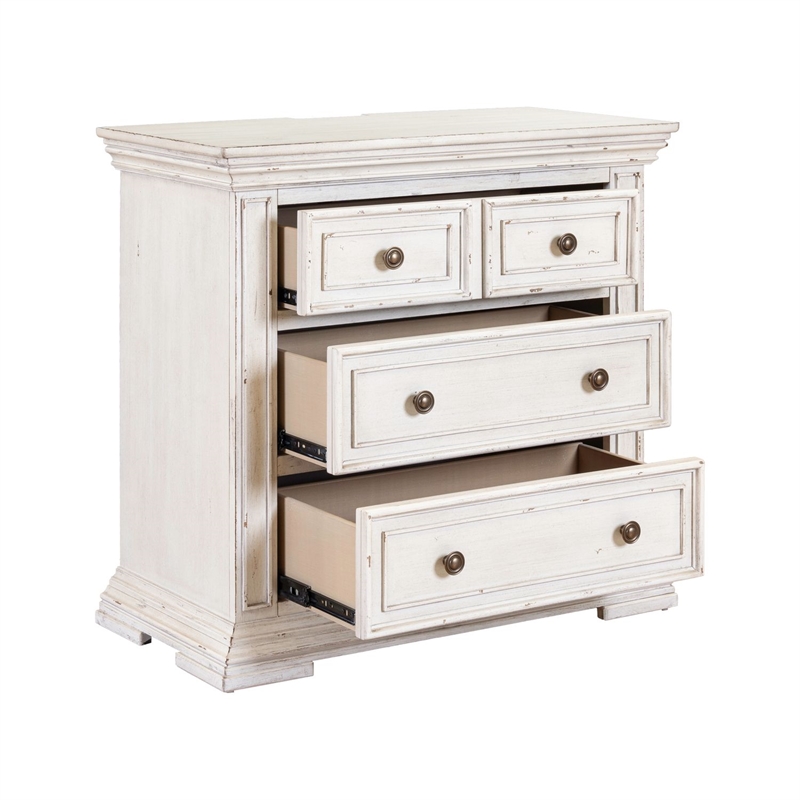 Liberty Furniture Big Valley Bedside Chest AC USB Charging Station - White