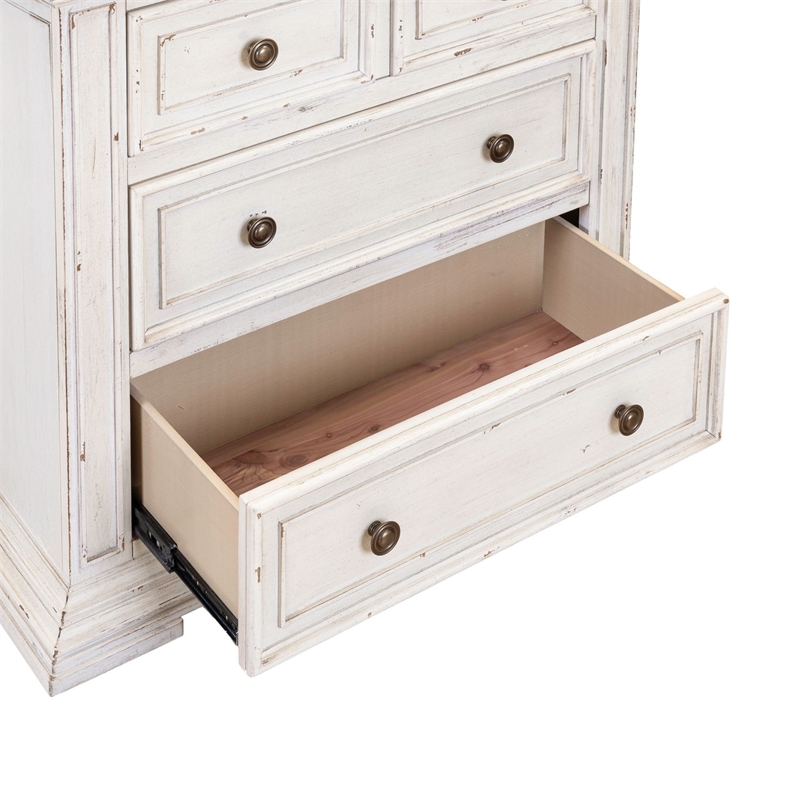 Liberty Furniture Big Valley Bedside Chest AC USB Charging Station - White