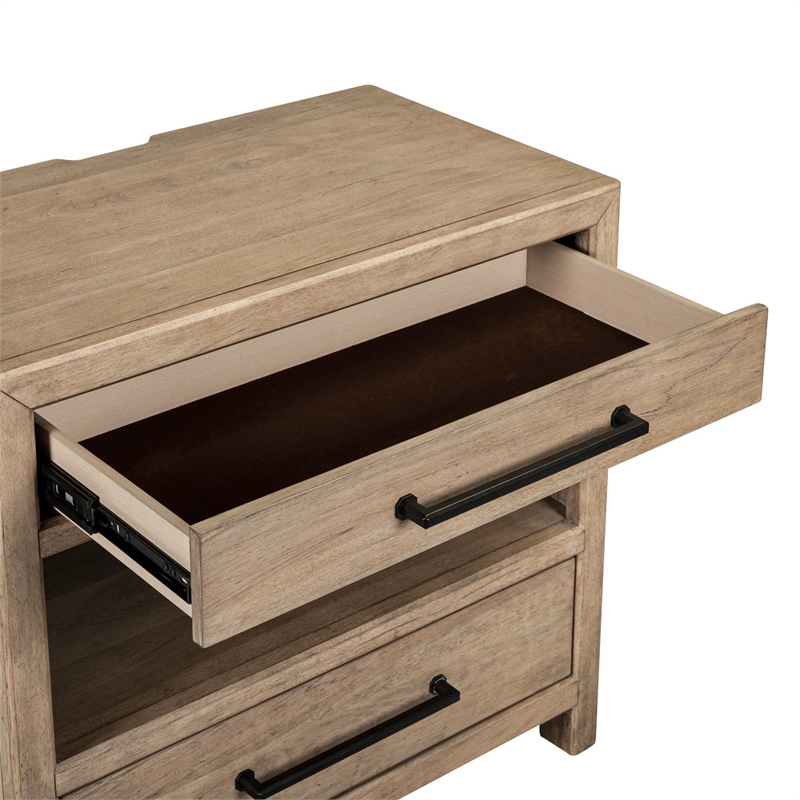 Liberty Furniture Proximity Place Bedside Chest AC USB Charging Station - Brown