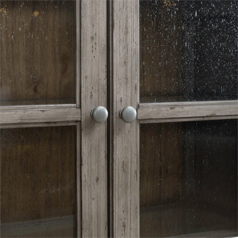 Liberty Furniture River Place Curio Cabinet Dining Room Storage - Gray