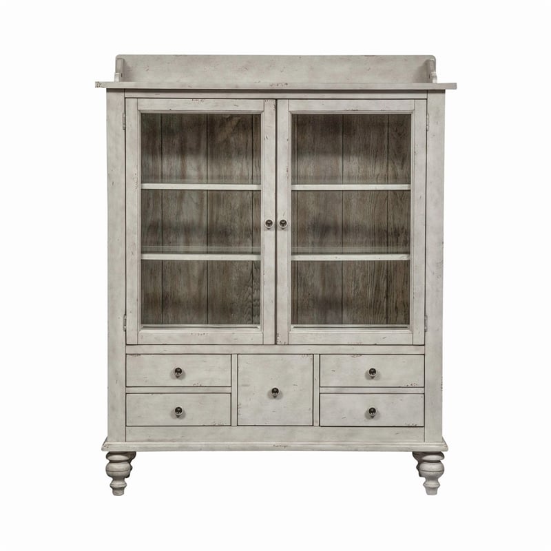 Liberty Furniture Whitney Display Cabinet Dining Room Storage - White