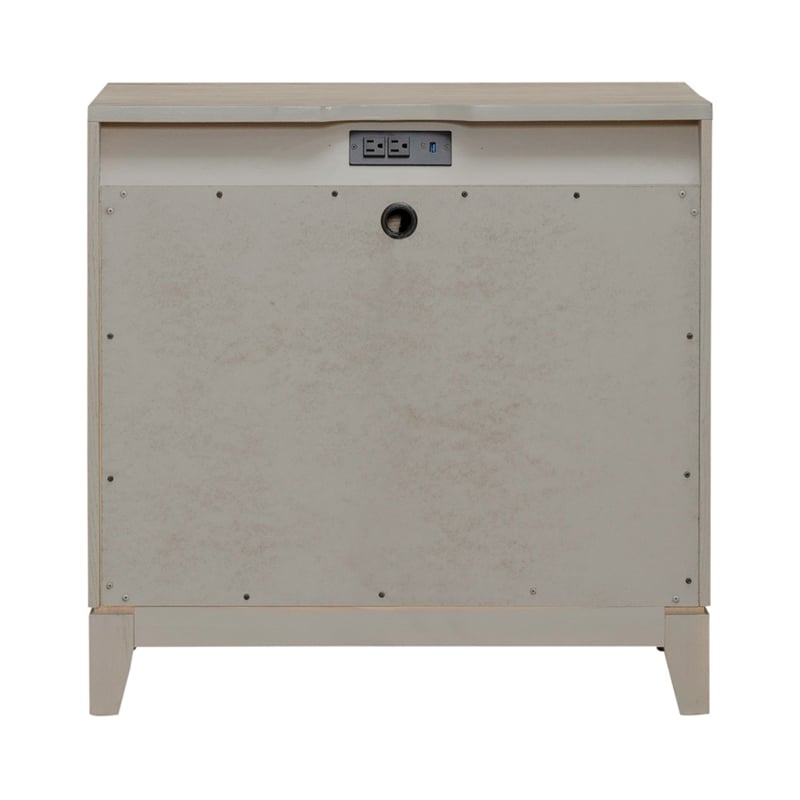 Liberty Furniture Brentwood 3 Drawer Nightstand with Charging Station - Brown