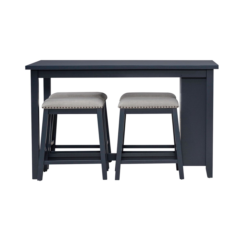 Liberty Furniture Brook Creek 5 Piece Kitchen Dining Counter Table Set Navy Blue