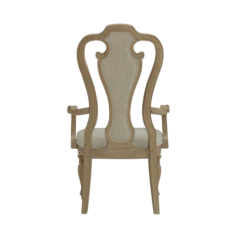 Liberty Furniture Magnolia Manor Dining Splat Back Arm Chairs Set of 2 - Brown