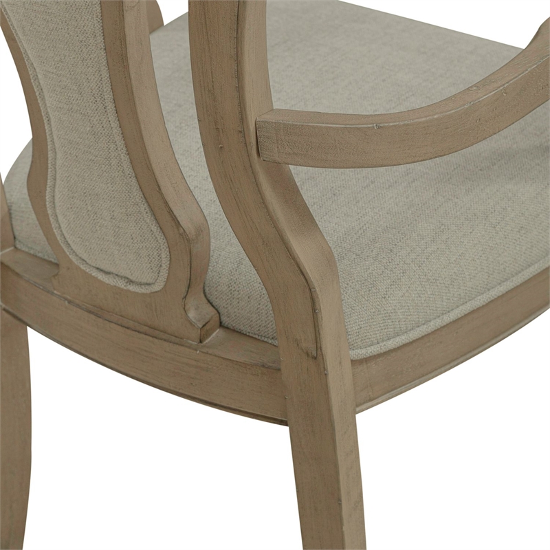 Liberty Furniture Magnolia Manor Dining Splat Back Arm Chairs Set of 2 - Brown
