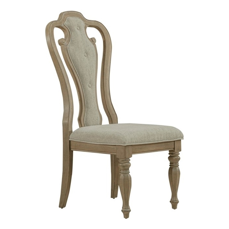Liberty Furniture Magnolia Manor Splat Back Upholstered Side Chairs 2 Pack Brown