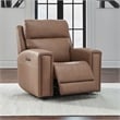 Liberty Furniture Camden Power Recliner Chair with Charging Ports Brown Leather