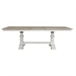 Liberty Furniture Whitney 7 Piece Trestle Dining Room Table Set - White Oak Wood