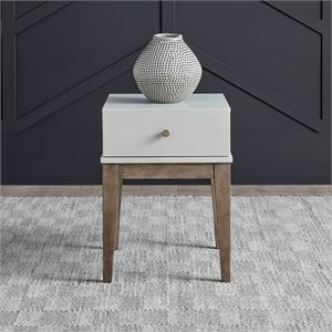 Liberty Furniture Berkly Living Room Square Chairside Table - Linen & Khaki