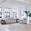 Liberty Furniture Blake Sofa & Recliner Power Reclining Set - Smoke Gray Fabric