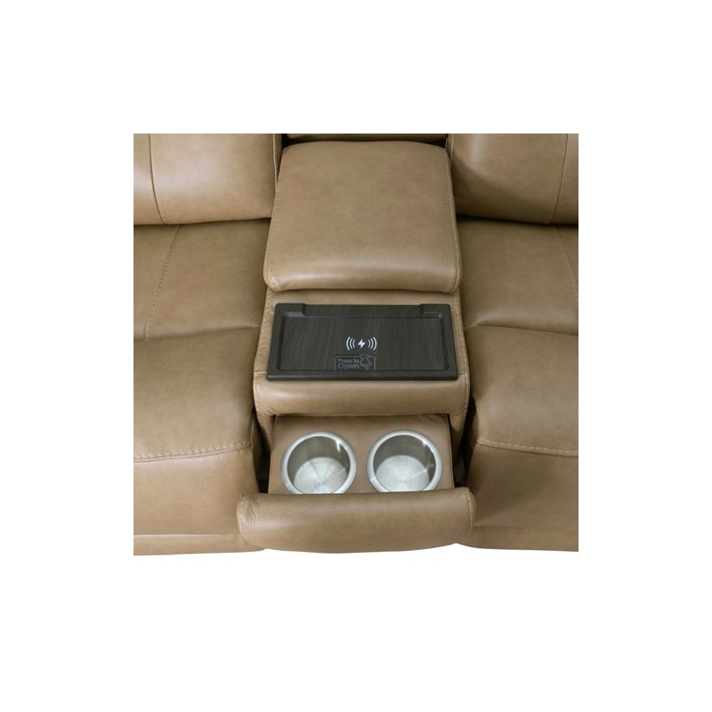 Liberty Furniture Carrington 6 Piece Reclining Sectional Sofa York Sand Leather