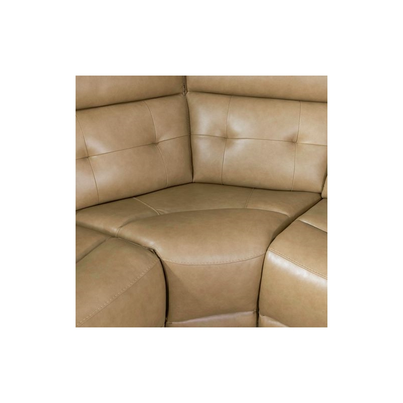 Liberty Furniture Carrington 6 Piece Reclining Sectional Sofa York Sand Leather