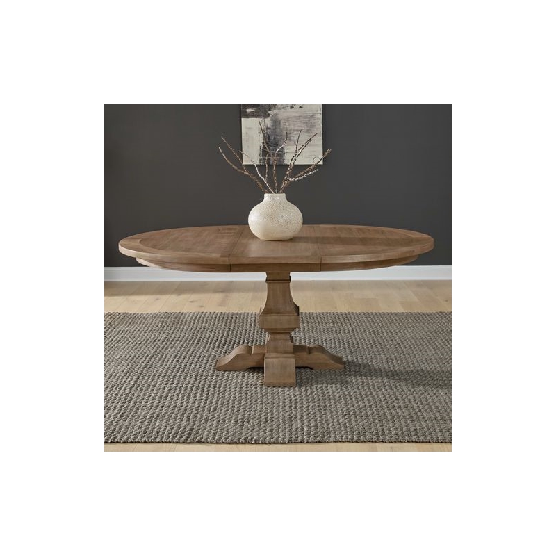 Liberty Furniture Haven Hills Dining Room Pedestal Table - Brown Birch Wood