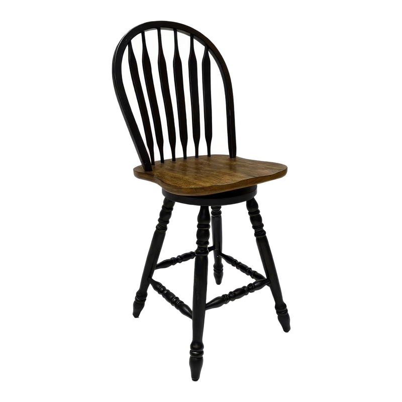 Liberty Furniture Carolina Crossing 5 Piece Gathering Table Dining Room Set with Chairs - Black Wood