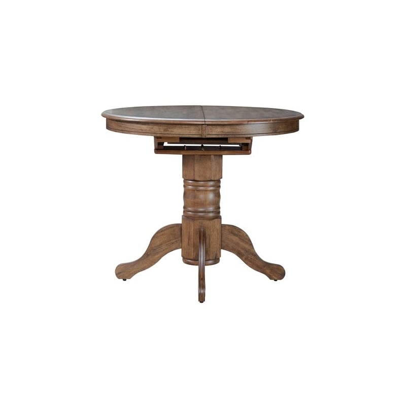 Liberty Furniture Carolina Crossing 5 Piece Gathering Table Dining Room Set with Chairs - Brown Wood