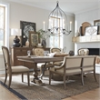 Liberty Furniture Americana Farmhouse Optional 6 Piece Trestle Table Dining Room Set with Chairs - Brown Wood