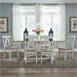 Liberty Furniture Lindsey Farm 7 Piece Trestle Table Dining Room Set with Chairs - White Wood