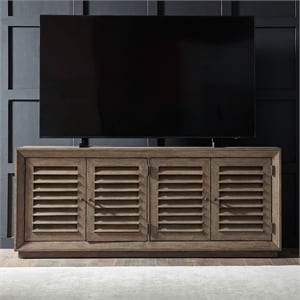 Liberty Furniture Aspen Sky Living Room 78 Inch TV Console - Brown Oak Wood
