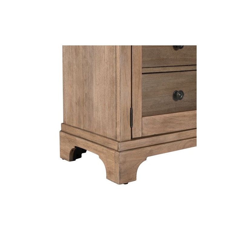 Liberty Furniture Haven Hills Display Cabinet Glass Door Display - Brown Wood