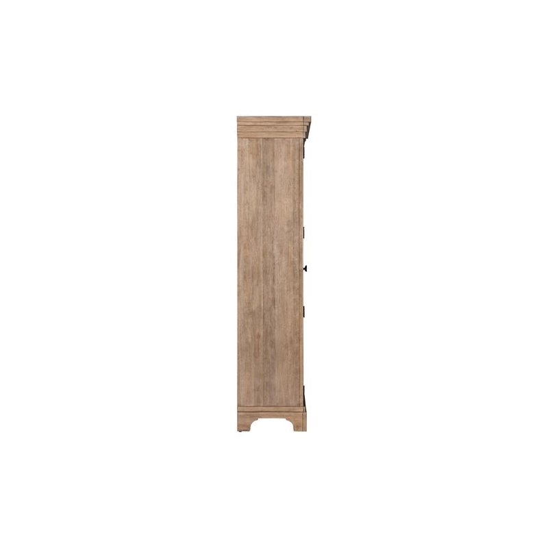 Liberty Furniture Haven Hills Display Cabinet Glass Door Display - Brown Wood