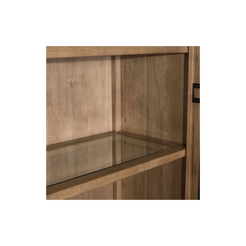 Liberty Furniture Haven Hills Display Cabinet Glass Door Display - Brown Wood