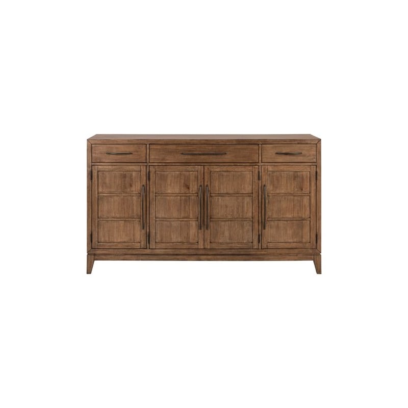 Liberty Furniture Shaker Lakes Dining Room Buffet Cabinet - Brown Maple Wood