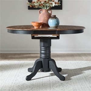 Liberty Furniture Carolina Crossing Dining Room Gathering Table with Leaf Black