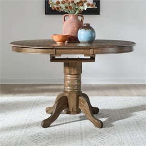 Liberty Furniture Carolina Crossing Dining Room Gathering Table with Leaf Brown