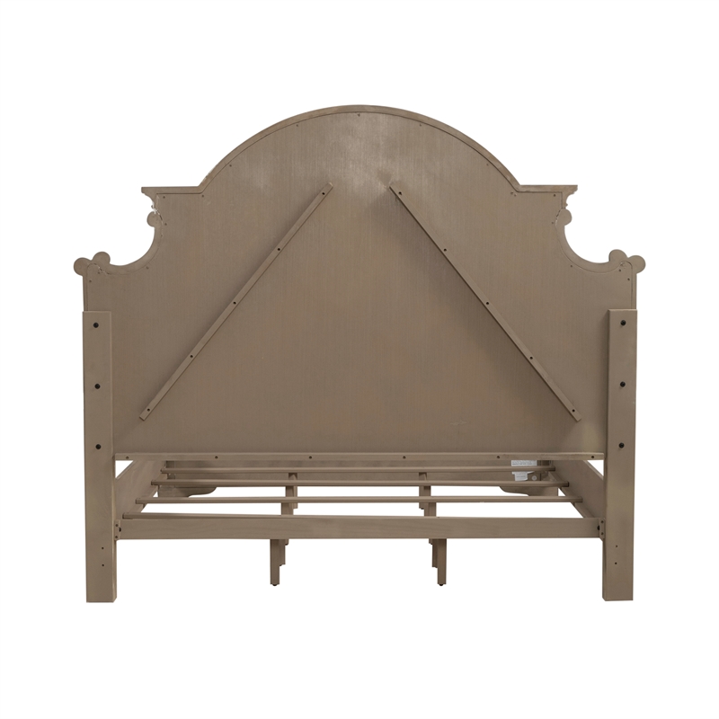 Liberty Furniture Magnolia Manor California King Panel Bed Frame Brown Oak Wood