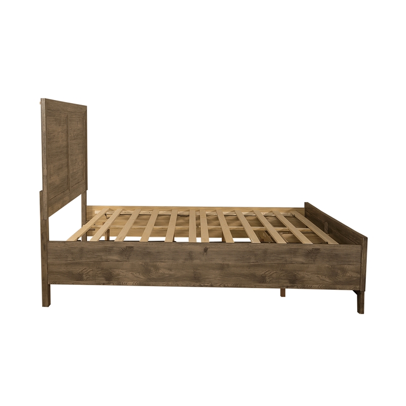 Liberty Furniture Ridgecrest King Storage Drawers Bed Frame - Brown Wood Finish