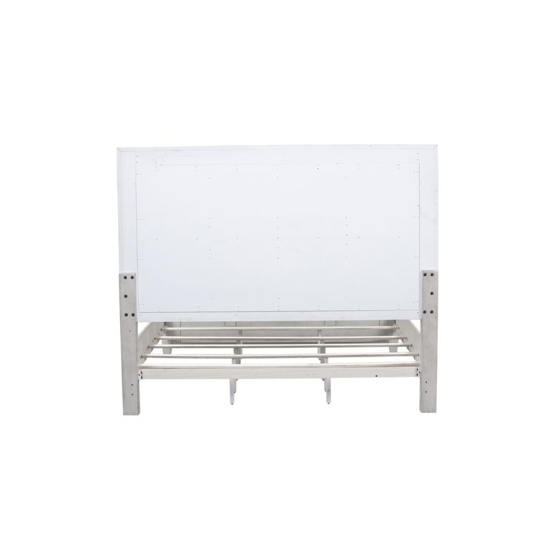 Liberty Furniture Heartland California King Tile Panel Bed Frame White Oak Wood