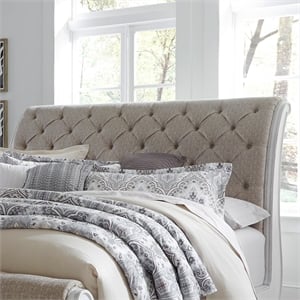 Liberty Furniture Magnolia Manor King Upholstered Sleigh Bed Headboard - White