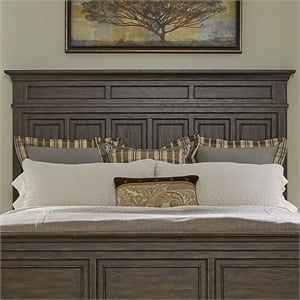 Liberty Furniture Paradise Valley Queen Panel Bed Headboard - Brown Oak Wood