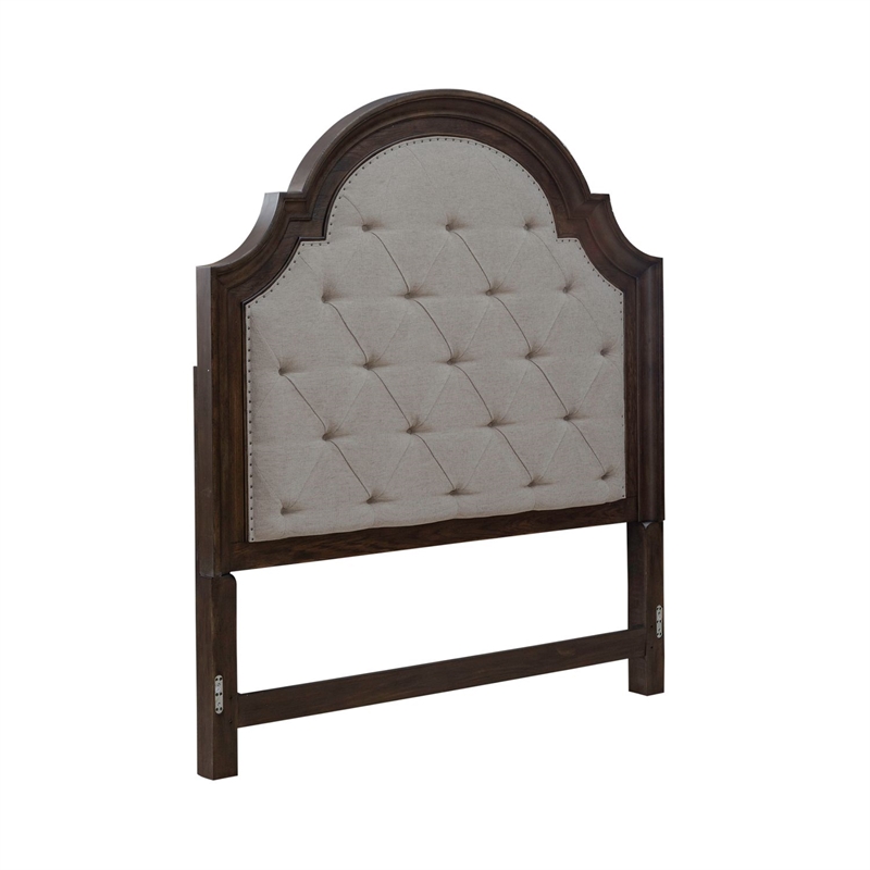 Liberty Furniture Paradise Valley Queen Upholstered Arched Panel Headboard Brown