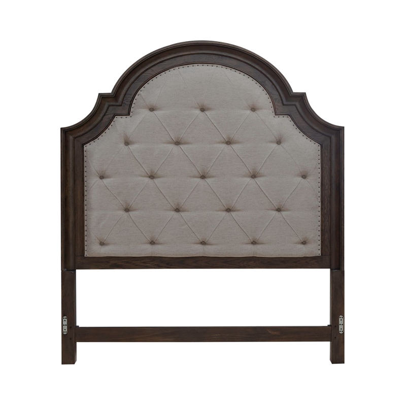 Liberty Furniture Paradise Valley Queen Upholstered Arched Panel Headboard Brown
