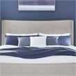 Liberty Furniture New Haven King Upholstered Panel Bed Headboard White Oak Wood