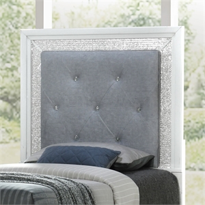 Liberty Furniture Reflections Twin Upholstered Panel Headboard LED Lights White