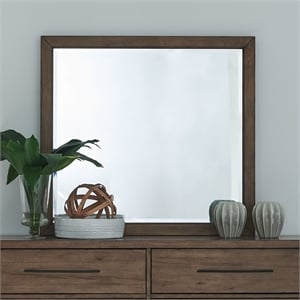 Liberty Furniture Shaker Lakes Dresser Mount Landscape Mirror for Bedroom -Brown